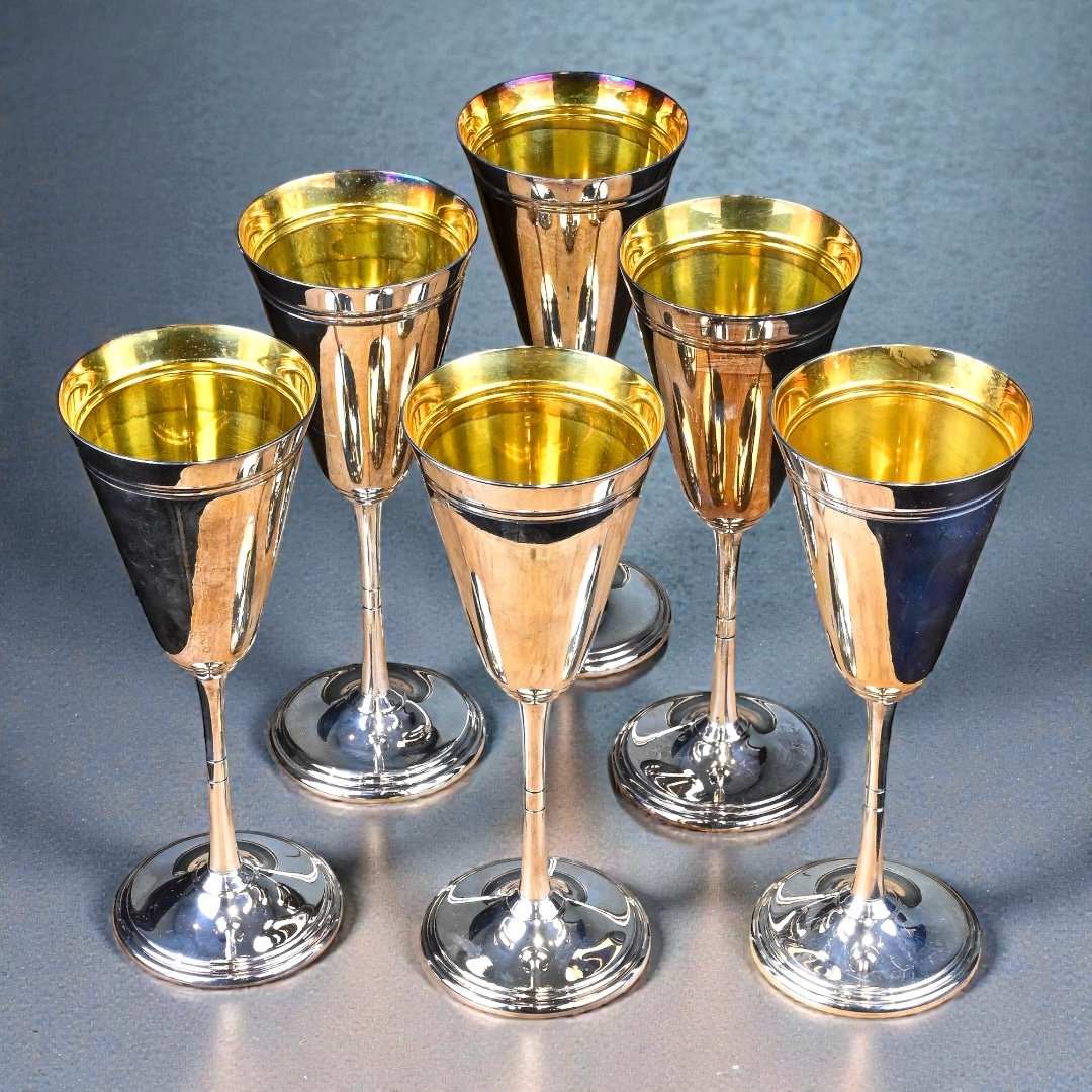 Set di Calici in Argento a Titolo 800 - Italia XX Secolo-photo-3